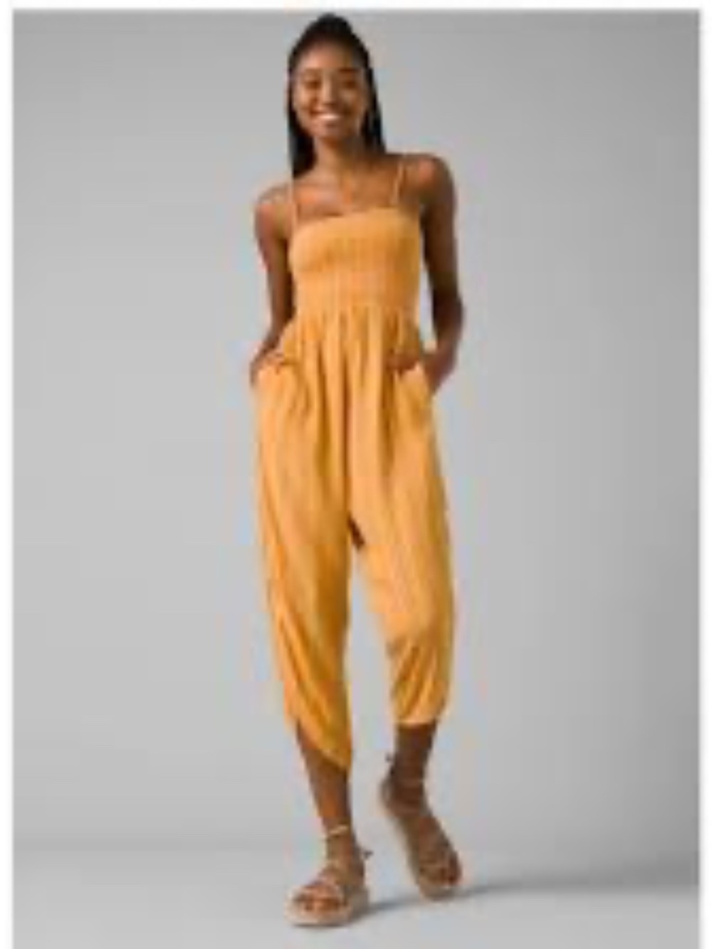 prAna M Fernie Smocked Jumpsuit